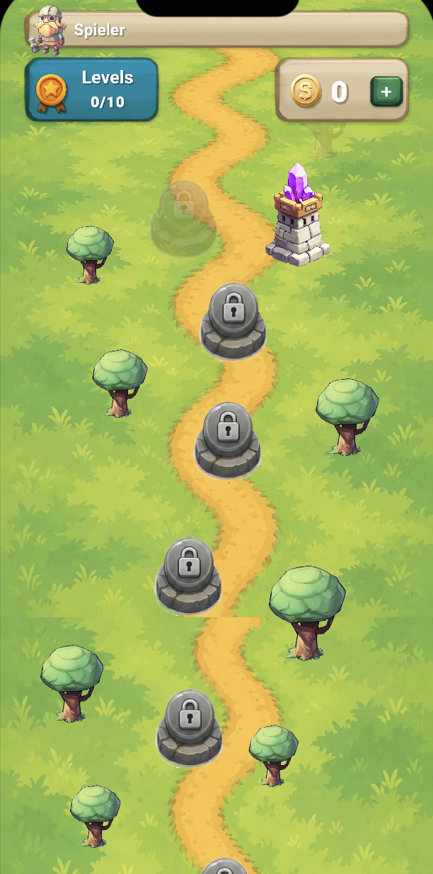 Questside Defense – Levelauswahl-Karte